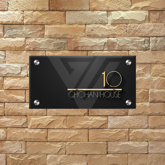 Modern Acrylic Design - Personalized House Wall Plaques GN004