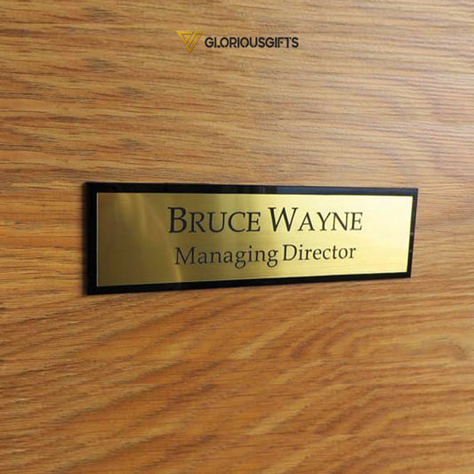 Executive Personalized Door Name Plate, Custom Printed GD002