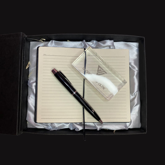 Personalized Notebook Dairy and Engraved Metal Ball Pen GD0101