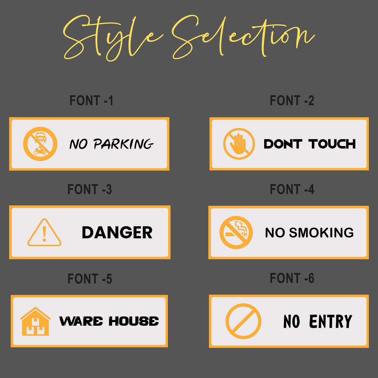 Laser Cut No Smoking Sign Golden Plate | GD010