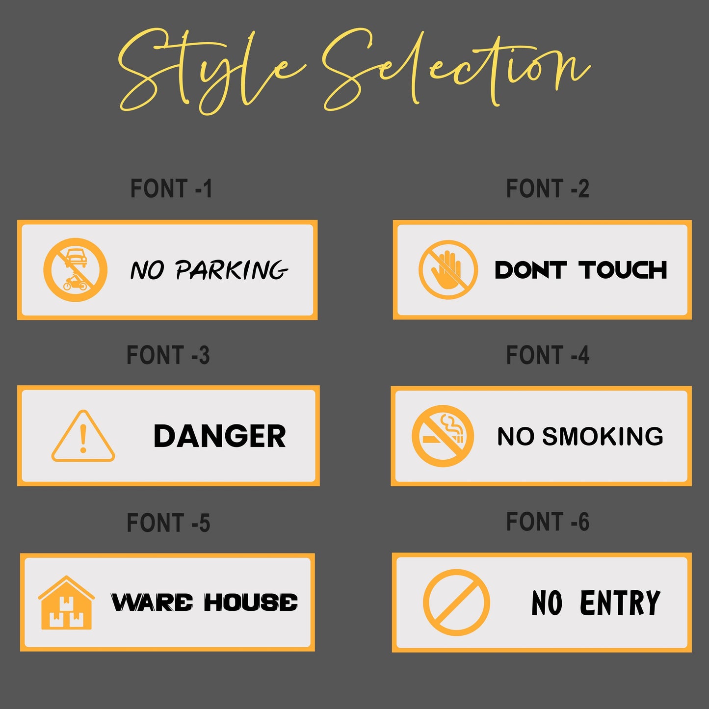 Laser Cut No Smoking Sign Golden Plate | GD010 - GloriousGifts.Pk | Pakistan's 1 Office & Home Decoration Brand