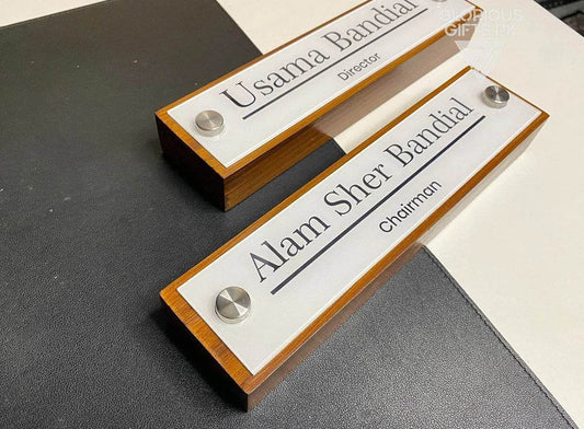 Chemical Wooden Door Name Plate | GD008 - GloriousGifts.Pk | Pakistan's 1 Office & Home Decoration Brand