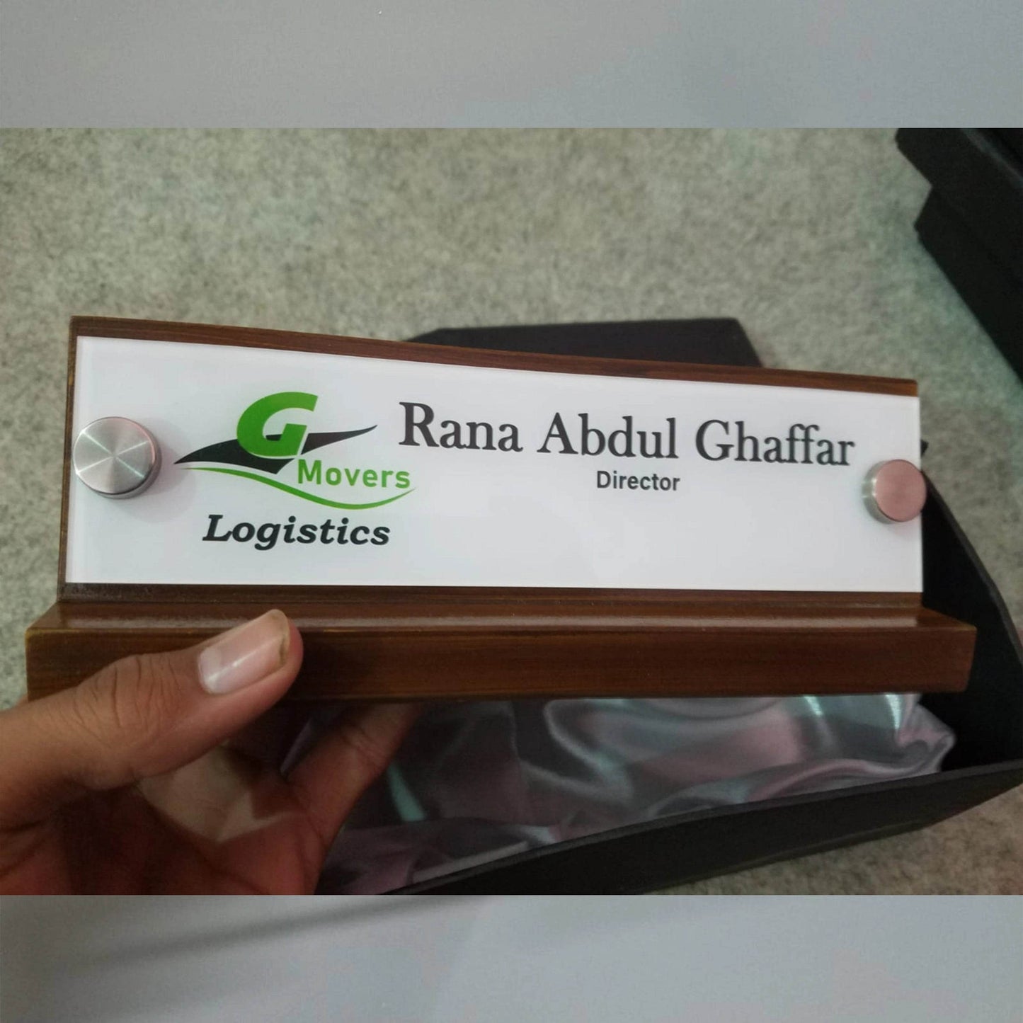 Table Name Plate with Card & Pen Holder | GT010 - GloriousGifts.Pk | Pakistan's 1 Office & Home Decoration Brand