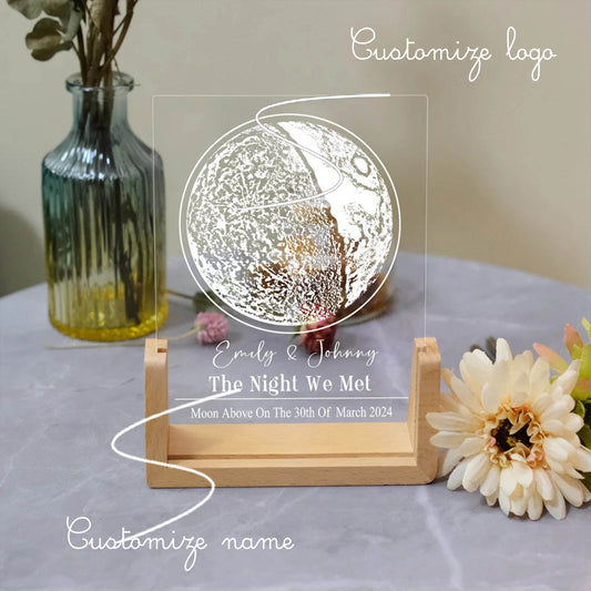 Moon Phase Night Light – Custom Couple Gift |GG004 - GloriousGifts.Pk | Pakistan's 1 Office & Home Decoration Brand