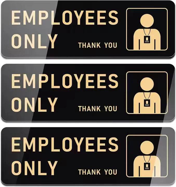 Securun Employees Only Door Sign | GD011 - GloriousGifts.Pk | Pakistan's 1 Office & Home Decoration Brand