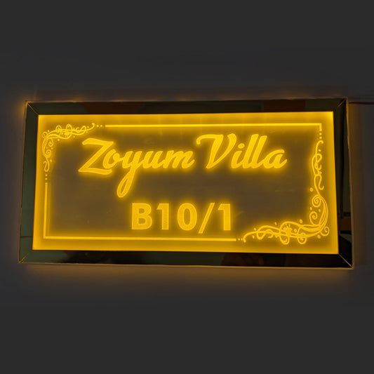 LED Engraved House Name Plate GN018