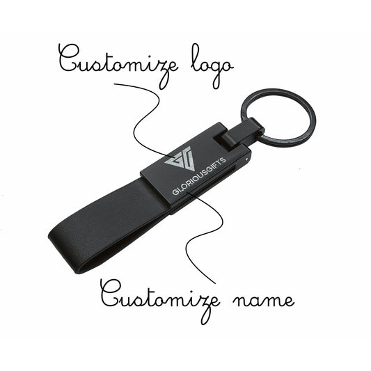 Custom Engraved Leather & Metal Keychain | GX006 - GloriousGifts.Pk | Pakistan's 1 Office & Home Decoration Brand