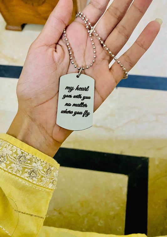 Customize Dogtag Neckless |GG005 - GloriousGifts.Pk | Pakistan's 1 Office & Home Decoration Brand