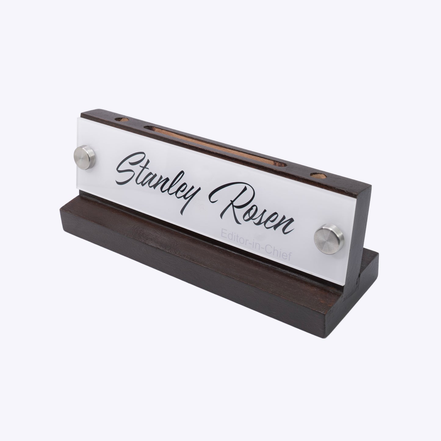 Table & Desk Name Plate with Card and Pen Holder GT010