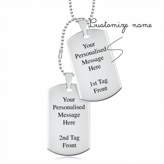 Customize Dogtag Neckless |GG005 - GloriousGifts.Pk | Pakistan's 1 Office & Home Decoration Brand