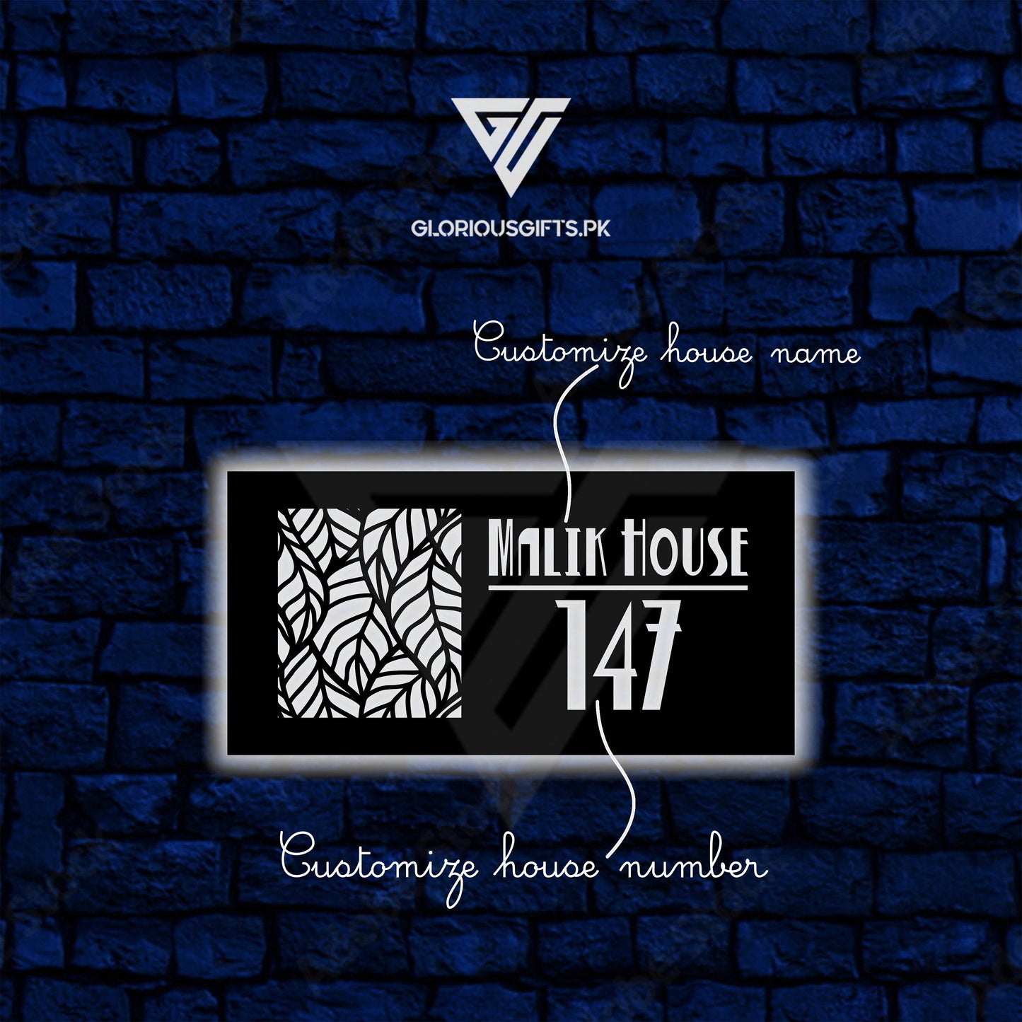 Personalized LED Laser Cut Name Plate | GN025 - GloriousGifts.Pk | Pakistan's 1 Office & Home Decoration Brand