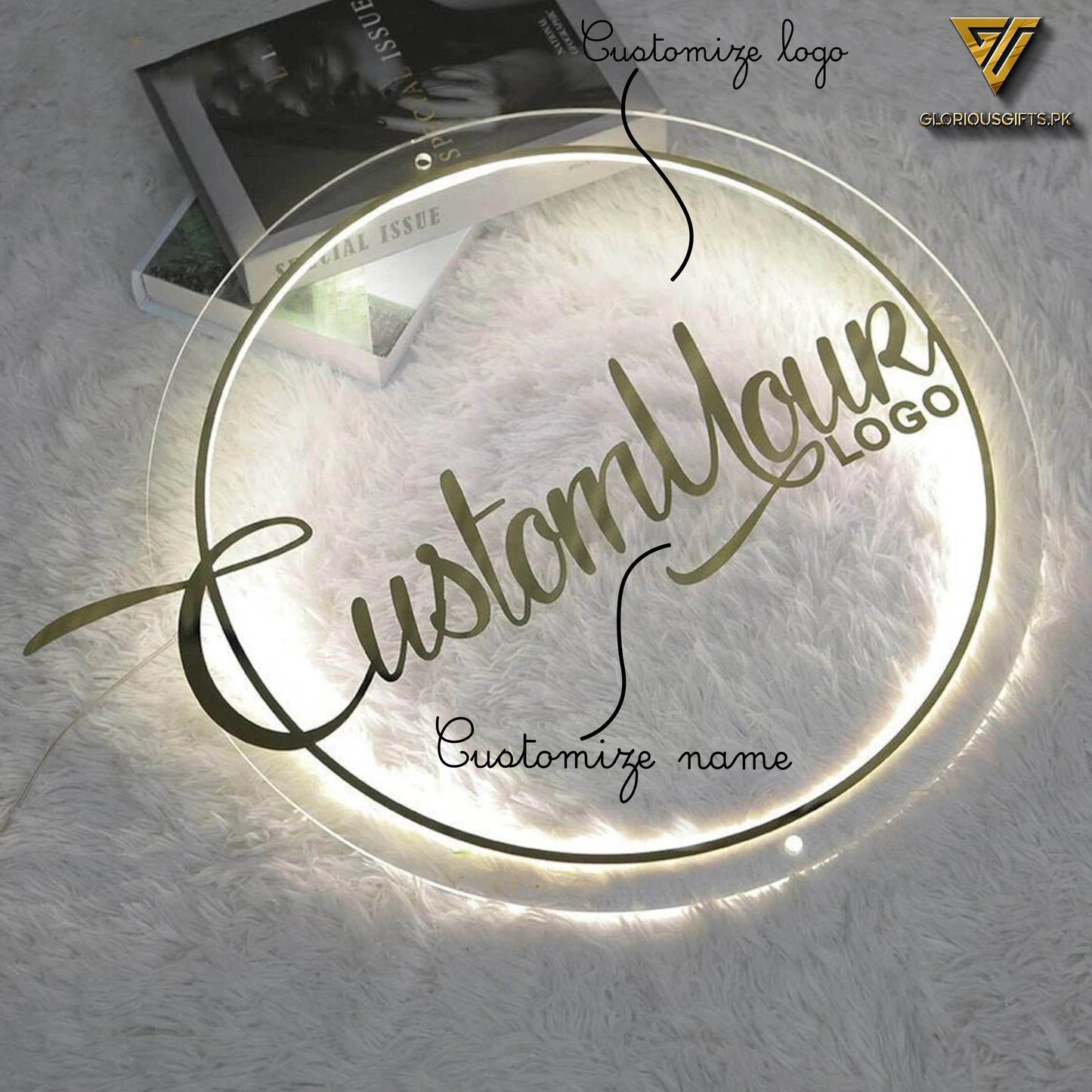 Personalized Logo Sign Studio Shop Office | GS008 - GloriousGifts.Pk | Pakistan's 1 Office & Home Decoration Brand