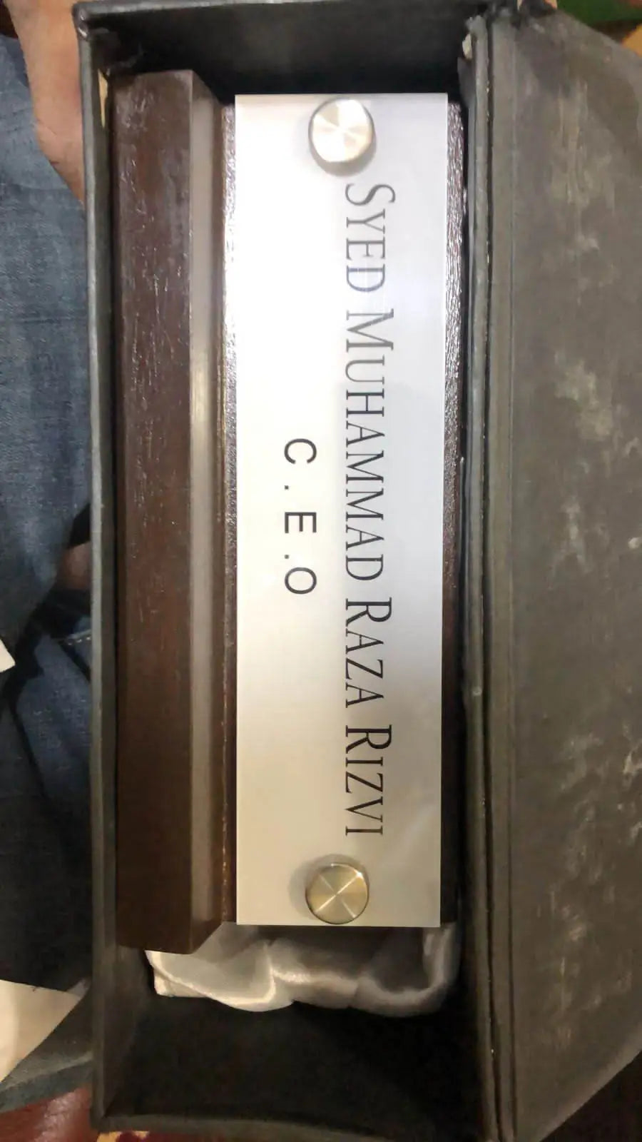 Table Name Plate with Card & Pen Holder | GT010