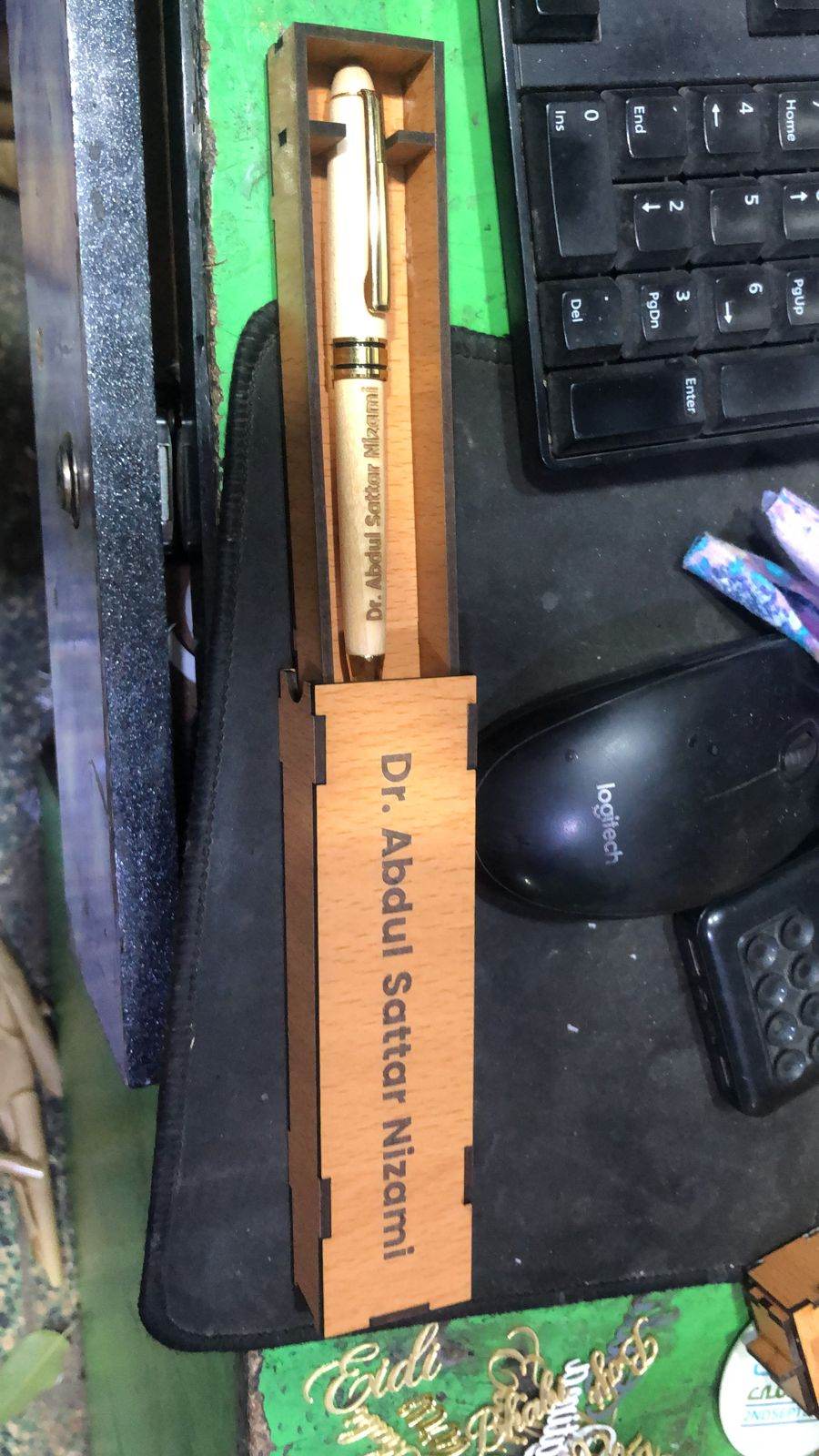Personalized Engraved Wooden Ballpoint Pens with Box | GP007 - GloriousGifts.Pk | Pakistan's 1 Office & Home Decoration Brand