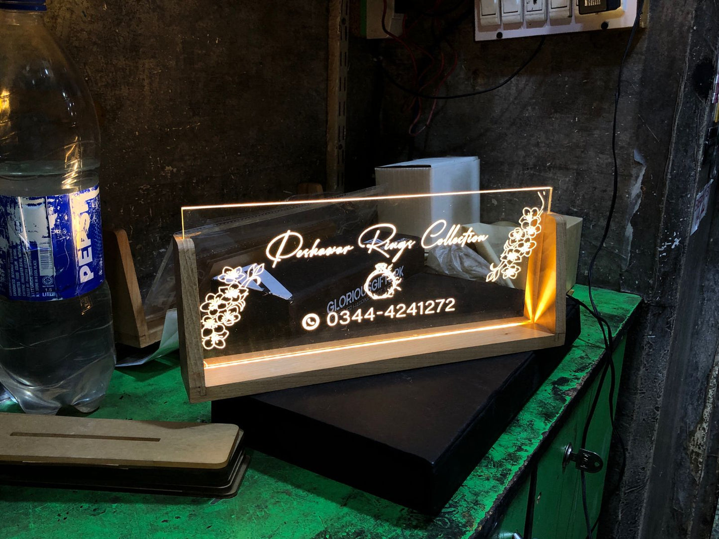 Custom Office Desk Plate with LED Light | GT008 - GloriousGifts.Pk | Pakistan's 1 Office & Home Decoration Brand