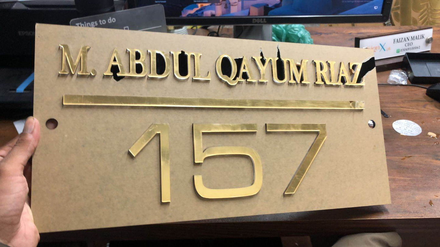 Modern Acrylic House Plaque | GN004 - GloriousGifts.Pk | Pakistan's 1 Office & Home Decoration Brand