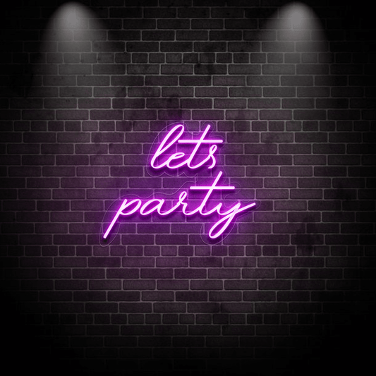Lets Party Neon Sign | GF007 - GloriousGifts.Pk | Pakistan's 1 Office & Home Decoration Brand