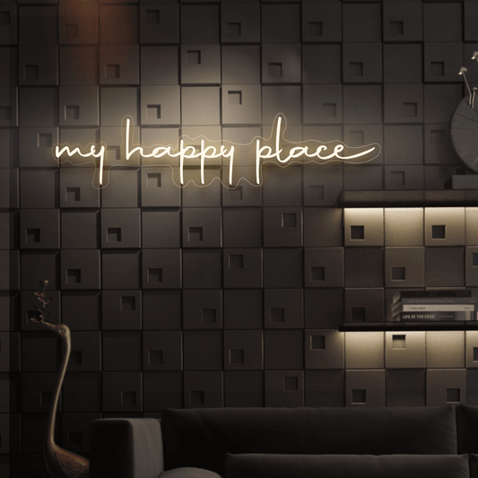 My happy place Neon Sign | GF006 - GloriousGifts.Pk | Pakistan's 1 Office & Home Decoration Brand