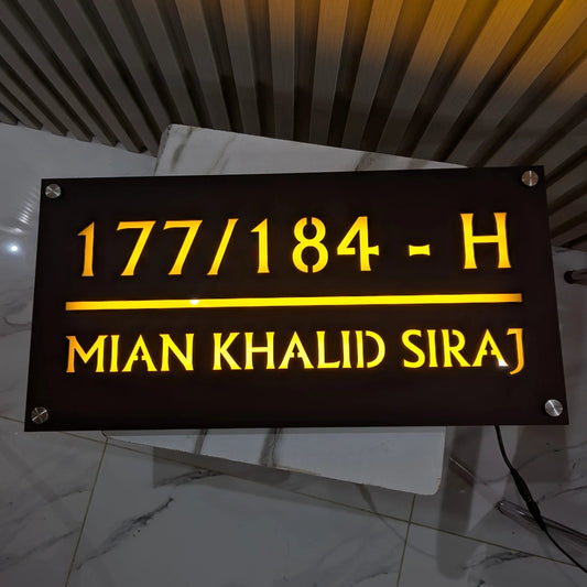 LED Acrylic House Name Plate | GN024