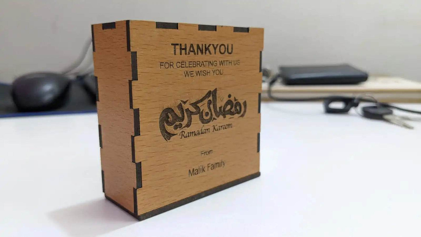 Ramadan Decoration Box Engraved Pack of 10, 50, 100 pcs | GX010 - GloriousGifts.Pk | Pakistan's 1 Office & Home Decoration Brand