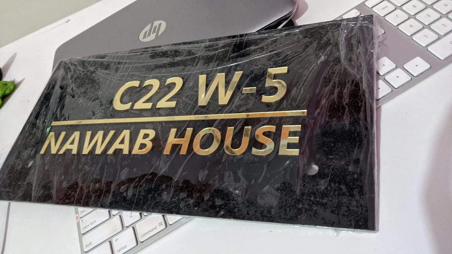Custom Double Acrylic Rajput House Plaque | GN002 - GloriousGifts.Pk | Pakistan's 1 Office & Home Decoration Brand