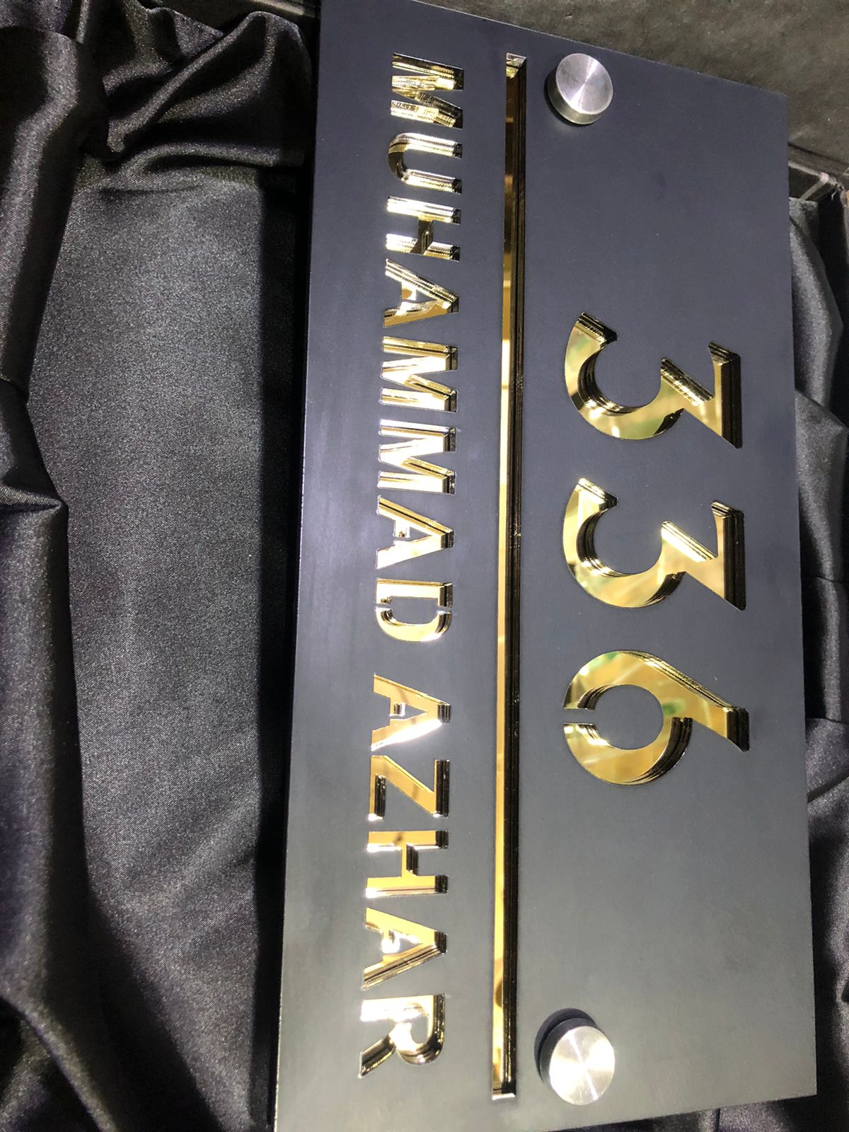 Precision Laser-Cut Name Plate | GN017