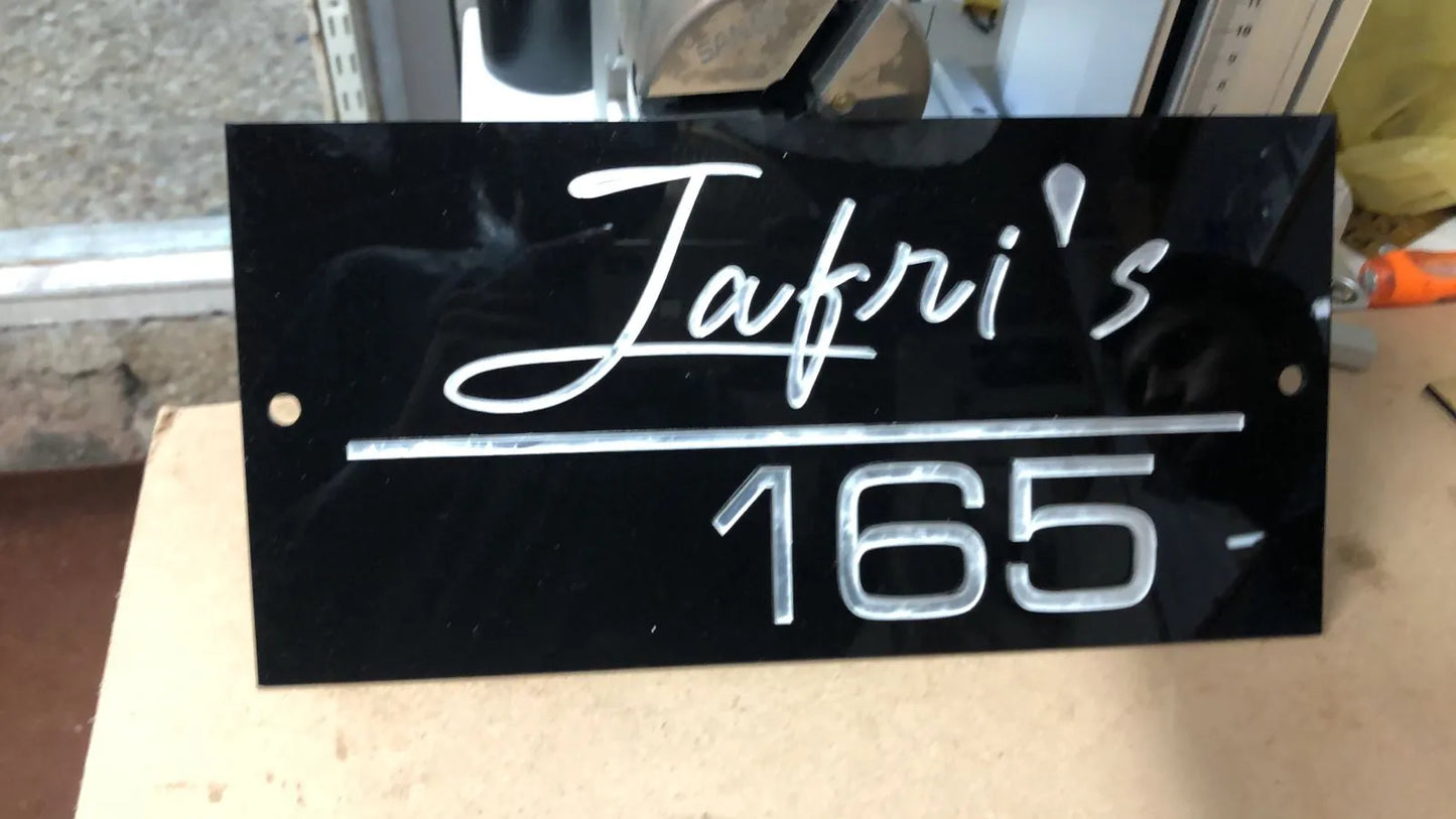 Custom Double Acrylic Rajput House Plaque | GN002 - GloriousGifts.Pk | Pakistan's 1 Office & Home Decoration Brand