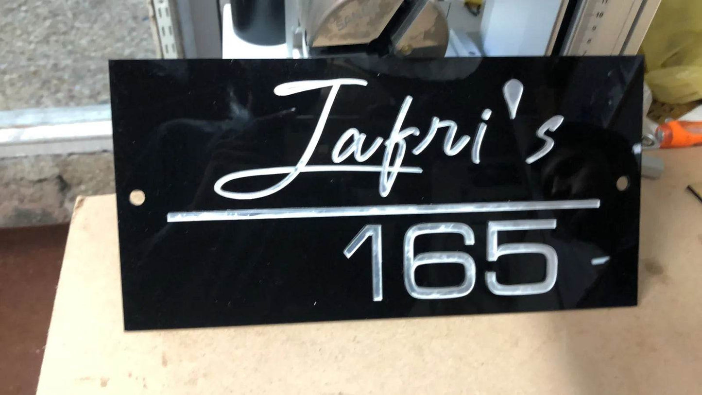 Custom Double Acrylic Rajput House Plaque | GN002 - GloriousGifts.Pk | Pakistan's 1 Office & Home Decoration Brand