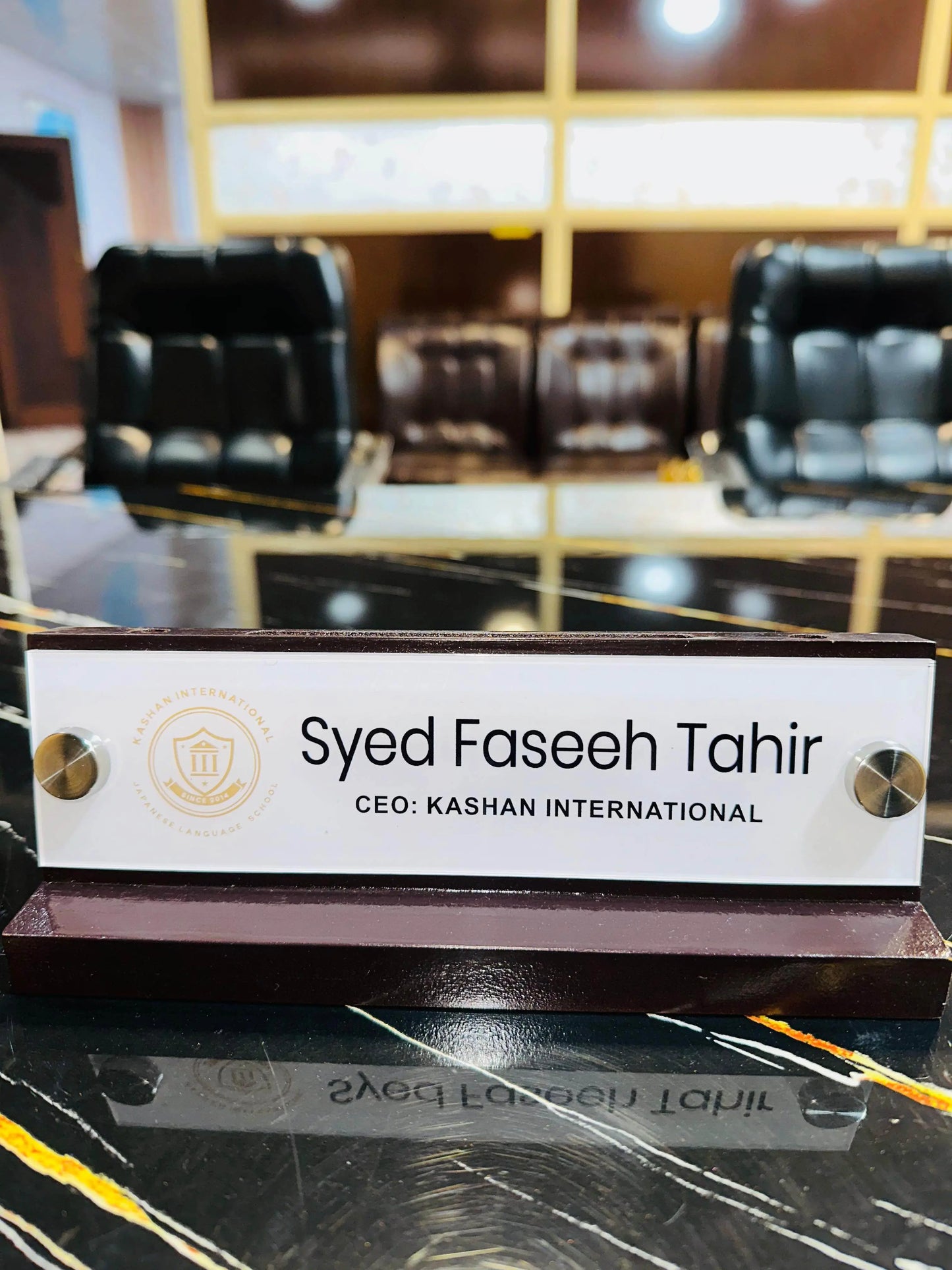 Table Name Plate with Card & Pen Holder | GT010