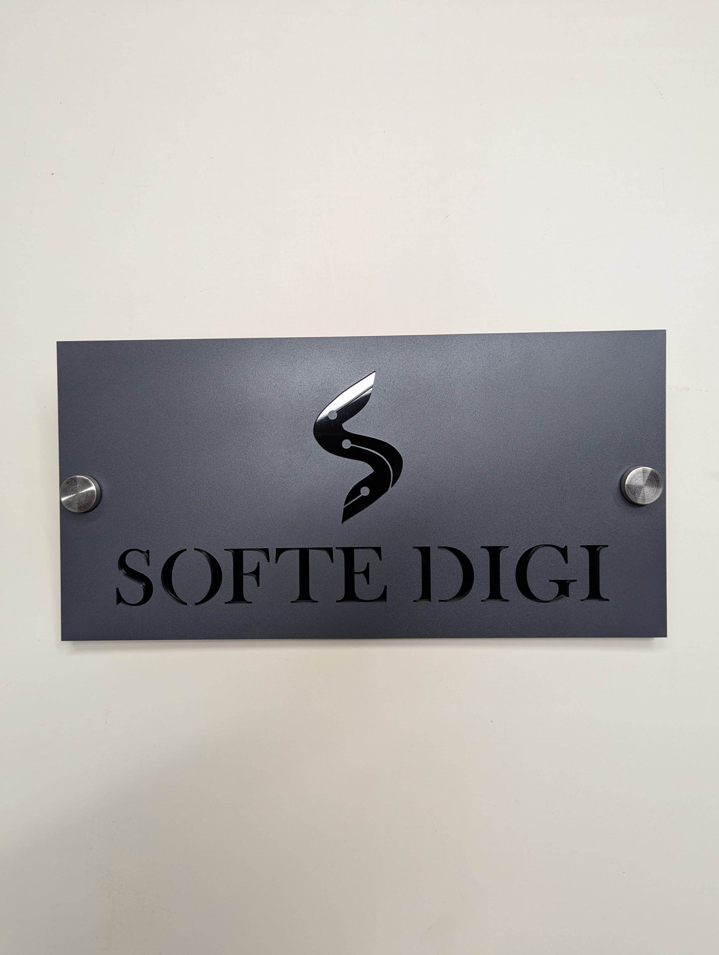Matte Gray & Black Laser Cut House Number | GN013 - GloriousGifts.Pk | Pakistan's 1 Office & Home Decoration Brand