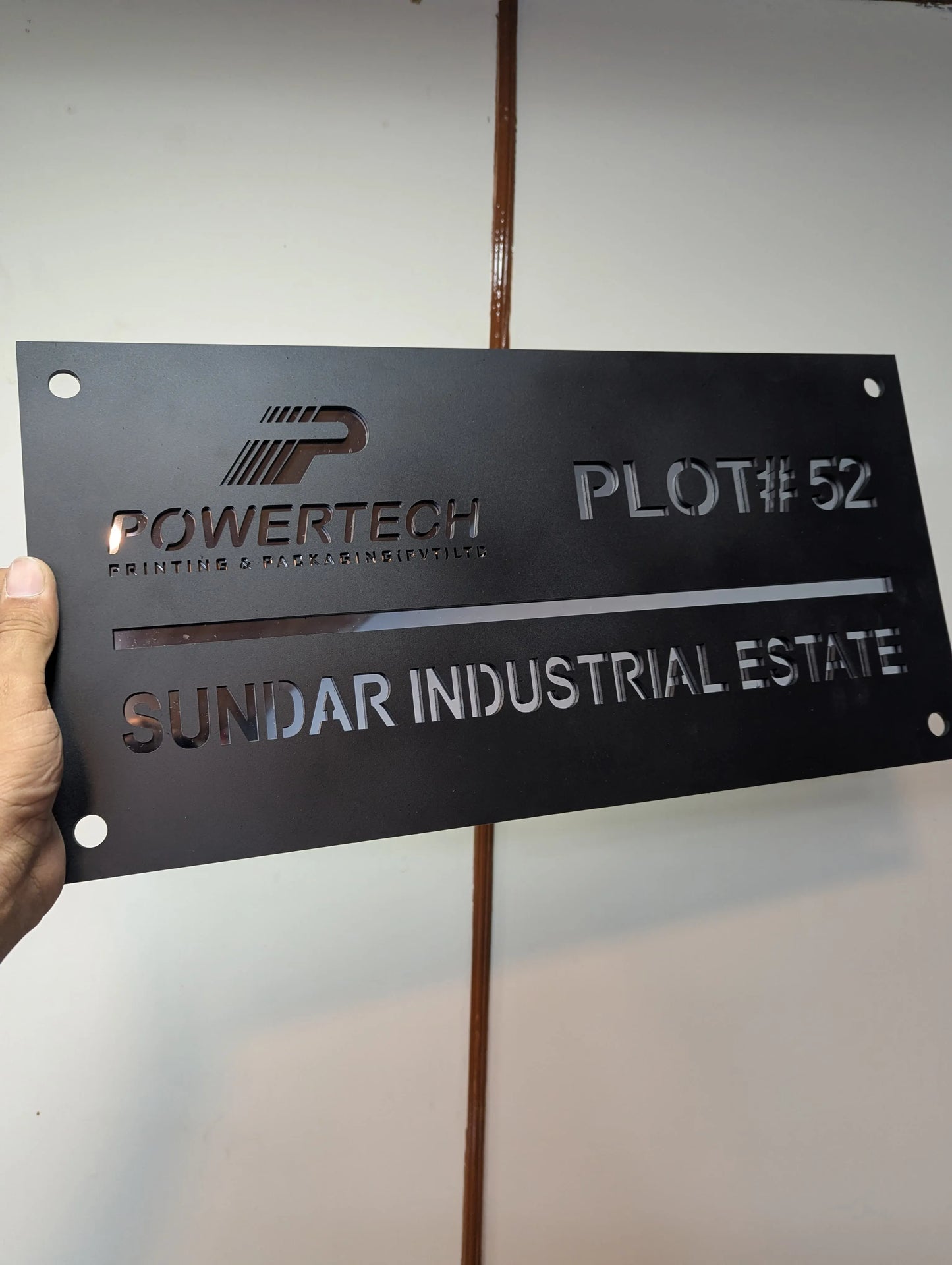 Grey & Silver Mirror Address Plaque | GN009 - GloriousGifts.Pk | Pakistan's 1 Office & Home Decoration Brand