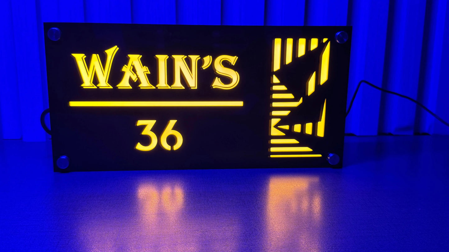 Custom Acrylic LED Name Plates | GN027 - GloriousGifts.Pk | Pakistan's 1 Office & Home Decoration Brand
