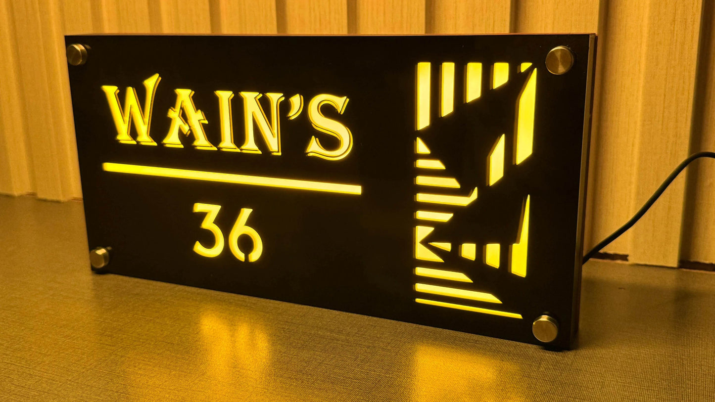 Custom Acrylic LED Name Plates | GN027 - GloriousGifts.Pk | Pakistan's 1 Office & Home Decoration Brand