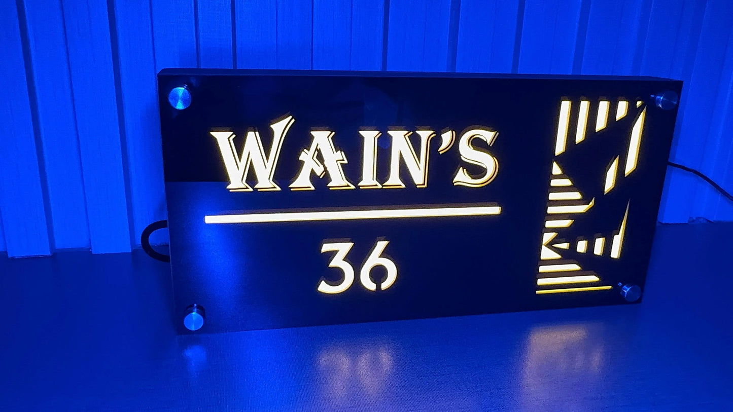 Custom Acrylic LED Name Plates | GN027 - GloriousGifts.Pk | Pakistan's 1 Office & Home Decoration Brand