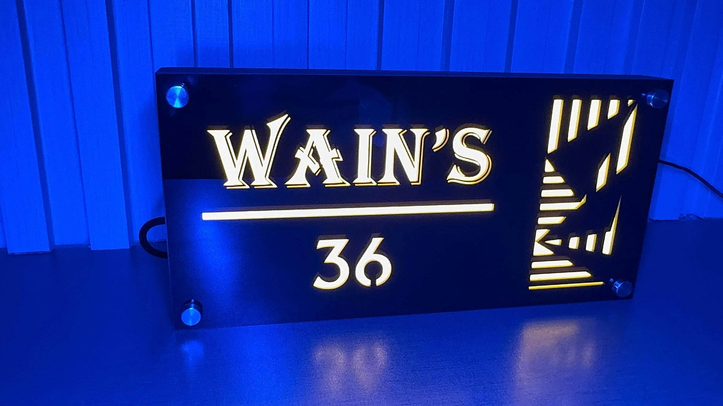 Custom Acrylic LED Name Plates | GN027 - GloriousGifts.Pk | Pakistan's 1 Office & Home Decoration Brand