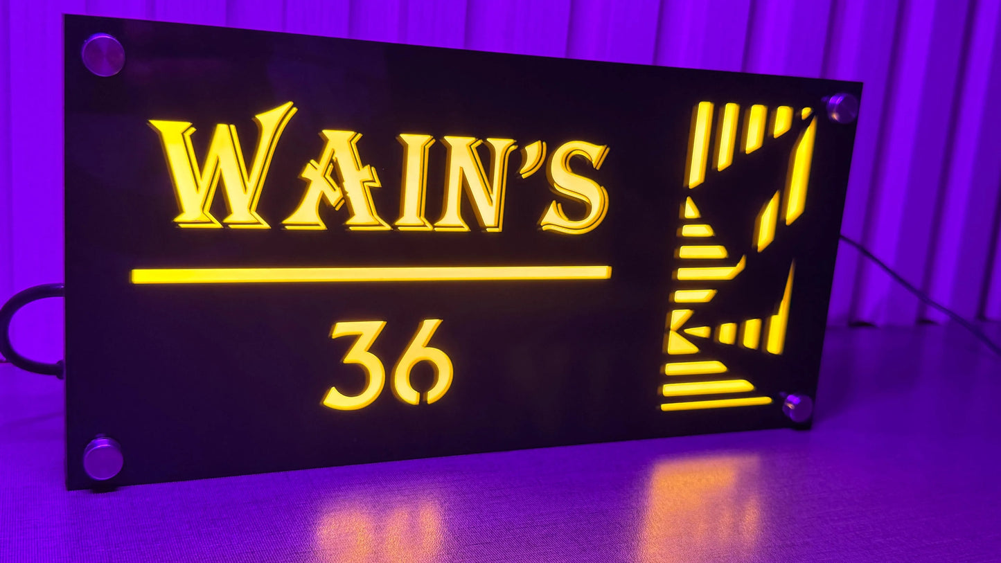 Custom Acrylic LED Name Plates | GN027 - GloriousGifts.Pk | Pakistan's 1 Office & Home Decoration Brand