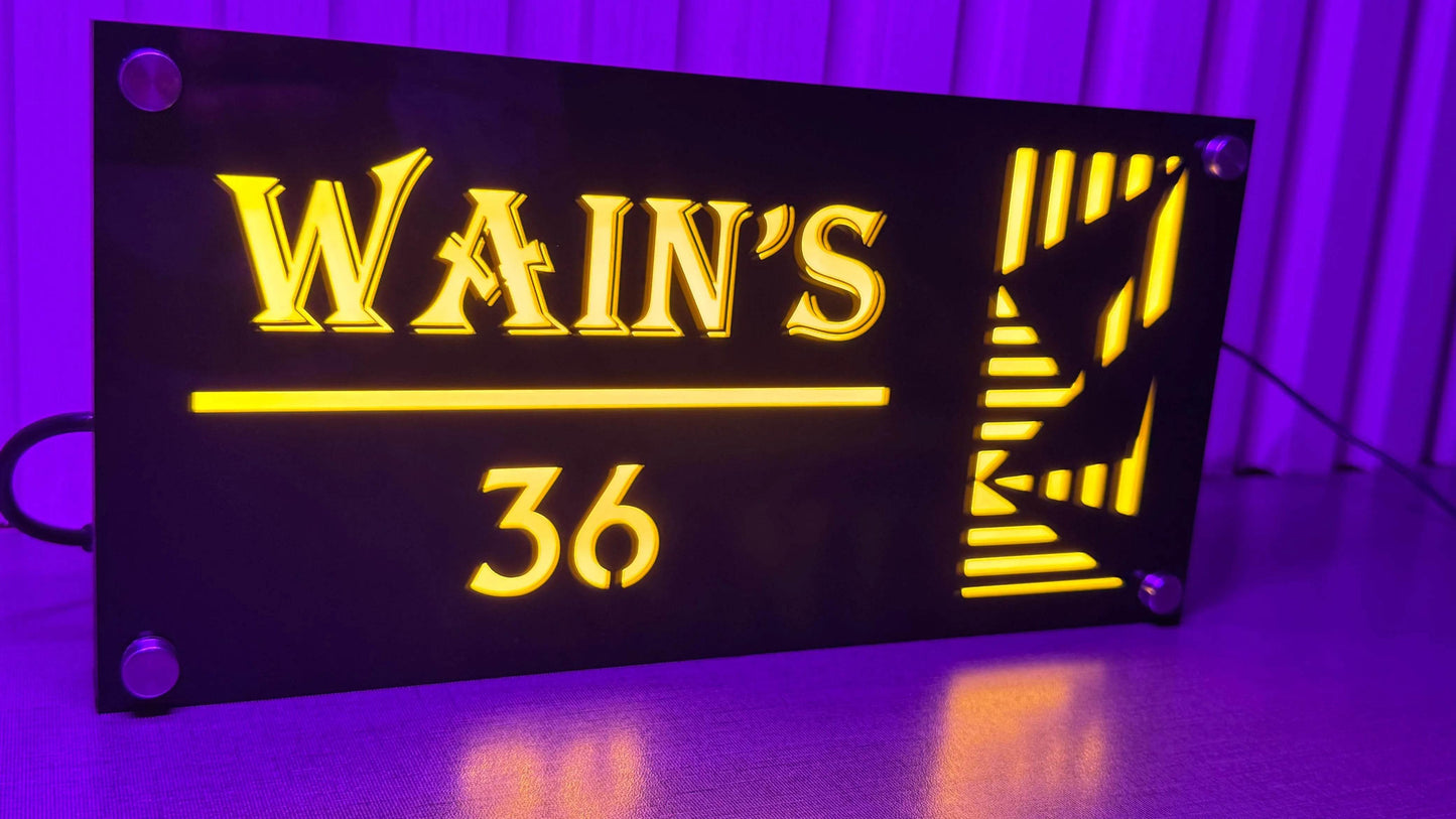 Custom Acrylic LED Name Plates | GN027 - GloriousGifts.Pk | Pakistan's 1 Office & Home Decoration Brand