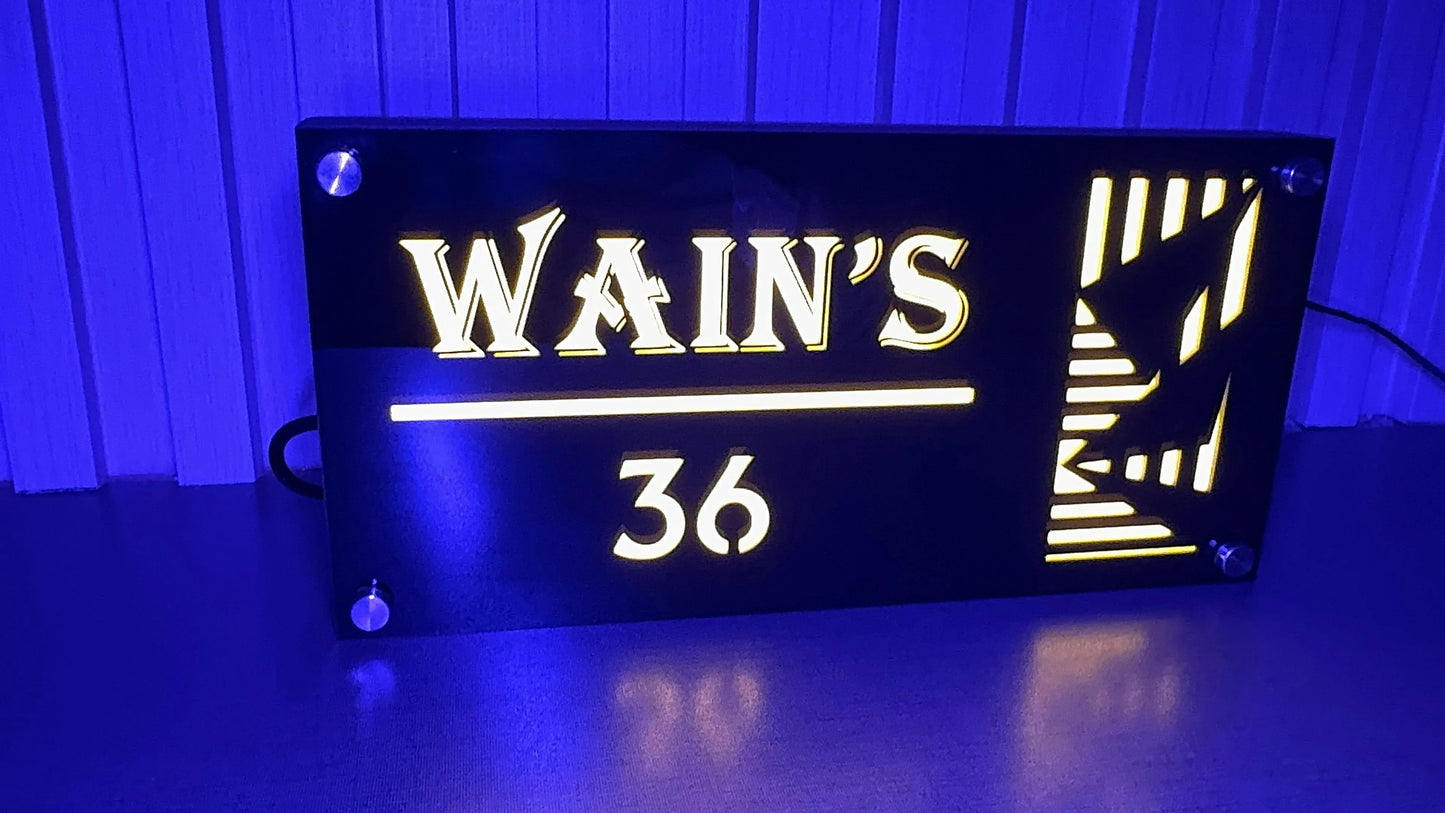Custom Acrylic LED Name Plates | GN027 - GloriousGifts.Pk | Pakistan's 1 Office & Home Decoration Brand