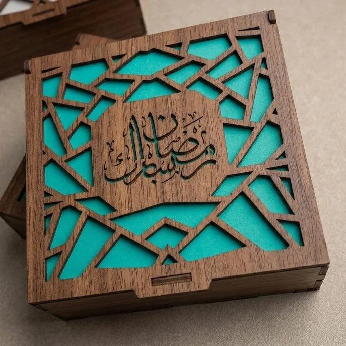 Premium Wooden Ramadan Mubarak Gift Box GG014 - GloriousGifts.Pk | Pakistan's 1 Office & Home Decoration Brand
