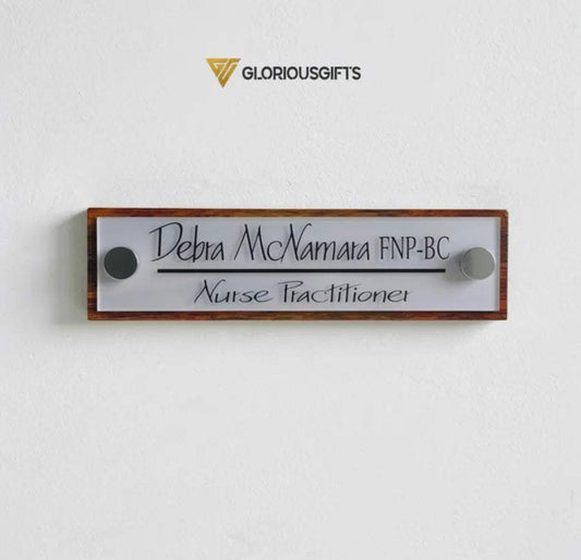 Chemical Wooden Door Name Plate | GD008