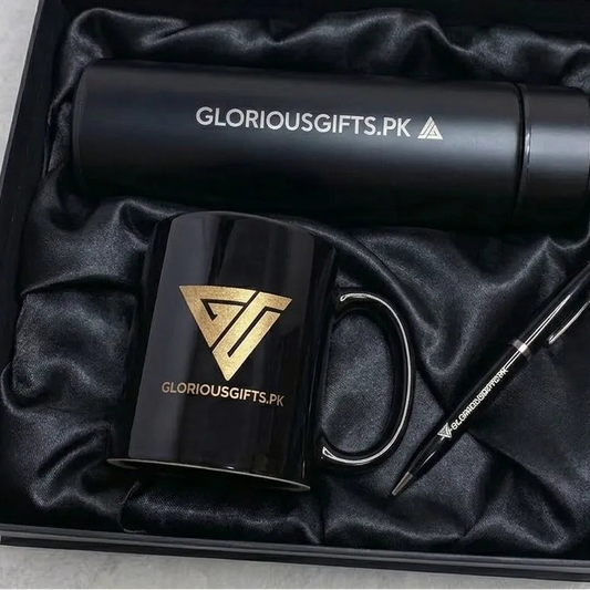 Personalized Engraved Bottle, Tea Mug, Ball Pen Git Set GD102 - GloriousGifts.Pk | Pakistan's 1 Office & Home Decoration Brand
