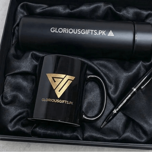 Personalized Engraved Bottle, Tea Mug, Ball Pen Git Set GD102 - GloriousGifts.Pk | Pakistan's 1 Office & Home Decoration Brand