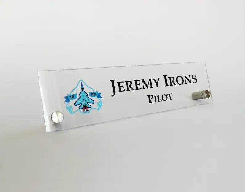 Custom Acrylic Desk Nameplate Name Title | GT014 - GloriousGifts.Pk | Pakistan's 1 Office & Home Decoration Brand
