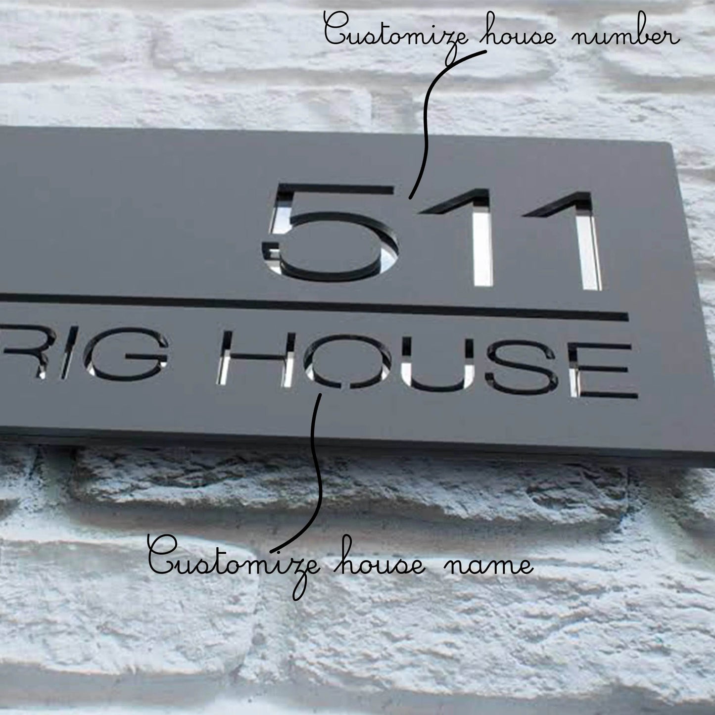 Grey & Silver Mirror Address Plaque | GN009 - GloriousGifts.Pk | Pakistan's 1 Office & Home Decoration Brand