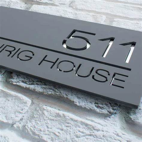 Grey & Silver Mirror Address Plaque | GN009 - GloriousGifts.Pk | Pakistan's 1 Office & Home Decoration Brand