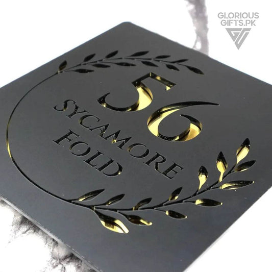 Matte Black Square House Numbers | GN015 - GloriousGifts.Pk | Pakistan's 1 Office & Home Decoration Brand
