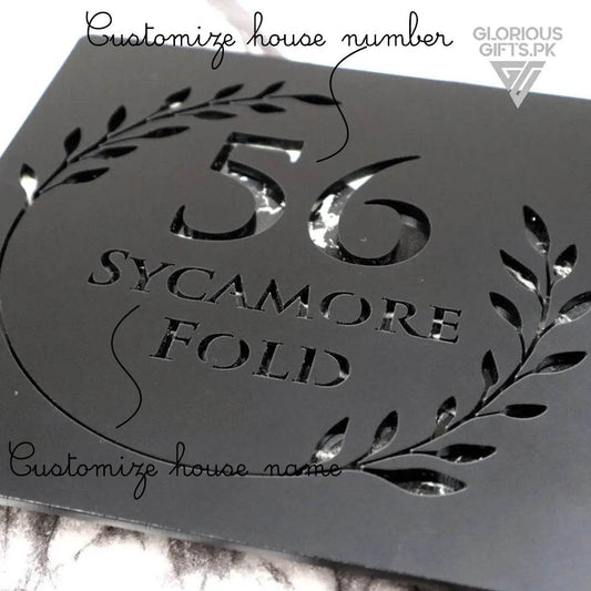 Matte Black Square House Numbers | GN015 - GloriousGifts.Pk | Pakistan's 1 Office & Home Decoration Brand