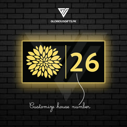 Custom LED Laser Cut Name Plate | GN026 - GloriousGifts.Pk | Pakistan's 1 Office & Home Decoration Brand