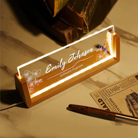 Custom Office Desk Plate with LED Light | GT008 - GloriousGifts.Pk | Pakistan's 1 Office & Home Decoration Brand