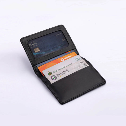 Glossy Black Bifold Wallet Personalized | GX002 - GloriousGifts.Pk | Pakistan's 1 Office & Home Decoration Brand